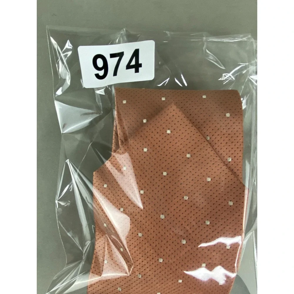 Calvin Klein Men's Coral Salmon Silk Polka Dot Coastal Palm Beach 57x4 New